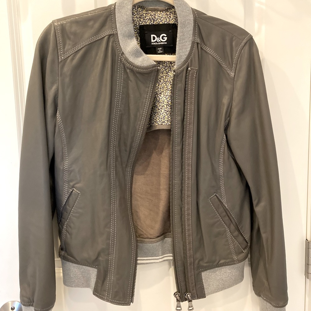 Dolce & Gabbana soft leather bomber jacket